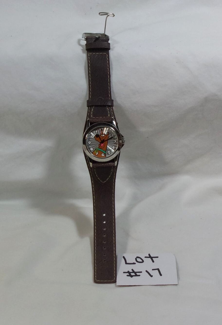 VINTAGE SCOOBY DOO ARMITRON WATCH FROM THE 90'S-SILVER-HANNA BARBERA-NEW BATTERY